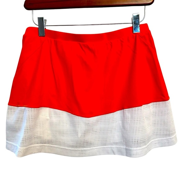 Adidas Women's Athletic Skort M Orange ClimaCool Tennis Gym Activewear - Picture 2 of 8